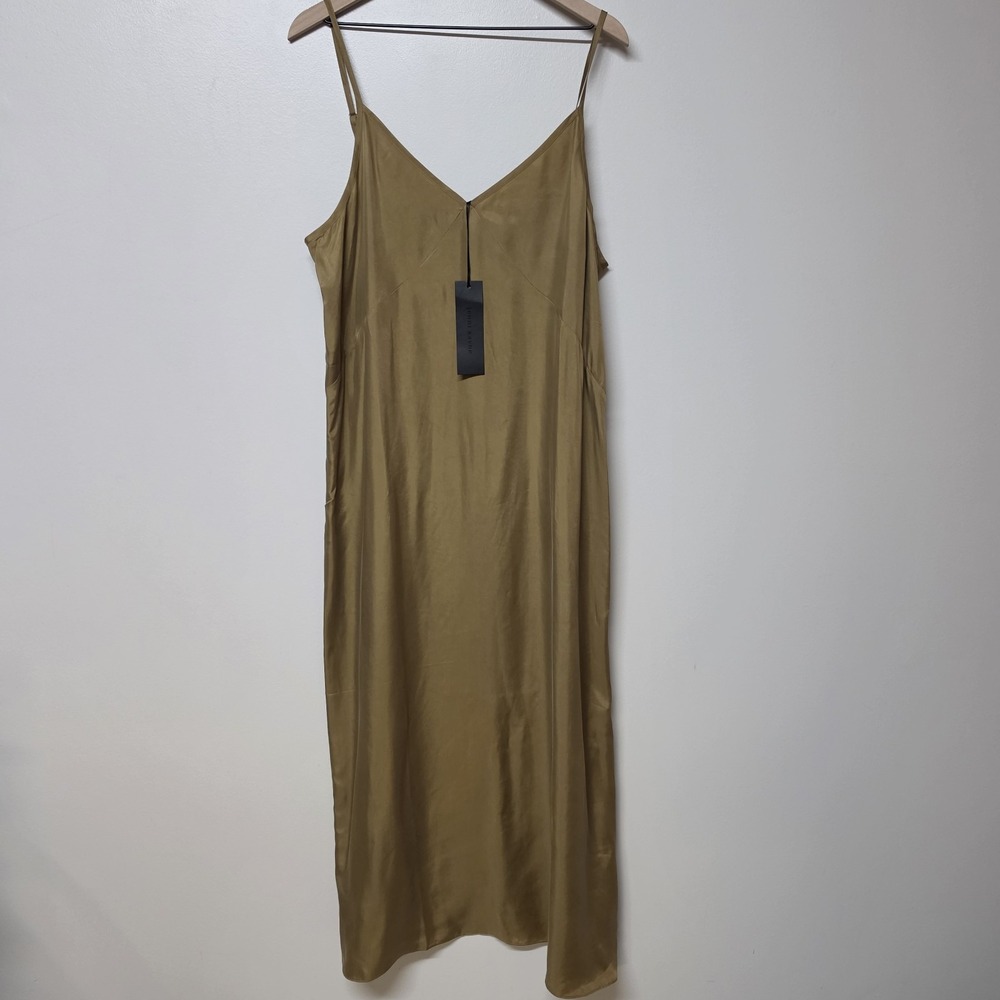 Jenni Kayne Rio Slip Dress Bronze XXL Bias Minimalist Luxury 551-5827-A23 NEW